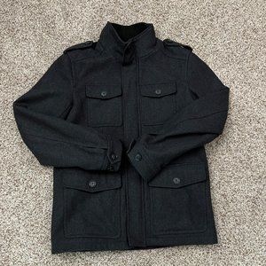 Dockers Men's Wool Melton Four Pocket Military Field Jacket (Men's Small)